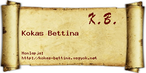 Kokas Bettina névjegykártya